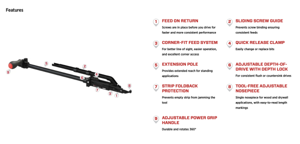 Senco DS530-S1 3” Auto-Feed Screwdriver Attachment