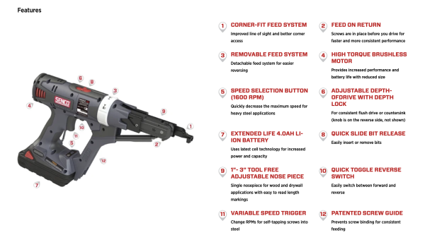 Senco DS322-18V Auto-Feed Screwdriver